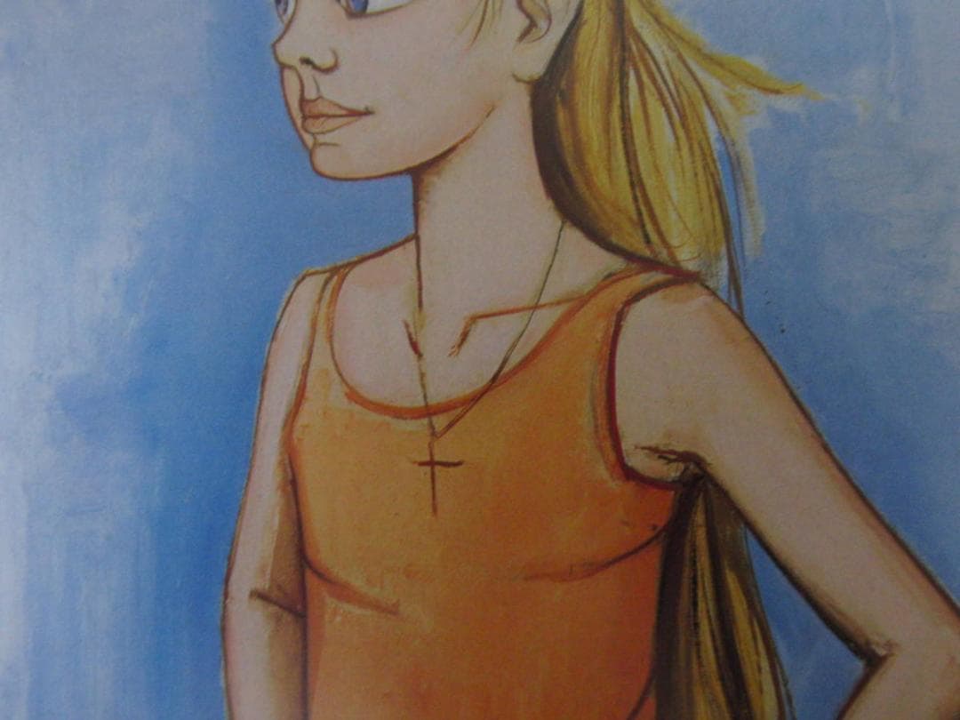 ベルナール・ビュッフェ「Daniele」希少画集の額装画、人気作品