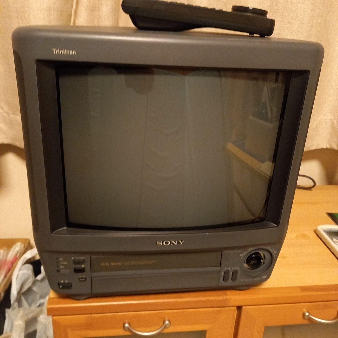 昭和レトロ SONY トリニトロン テレビデオ リモコン付 懐かしの昭和
