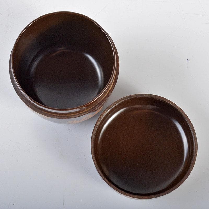 茶道具　塗師　松斎作　溜掻合　桐中棗　淡々斎書付箱　V　R4520