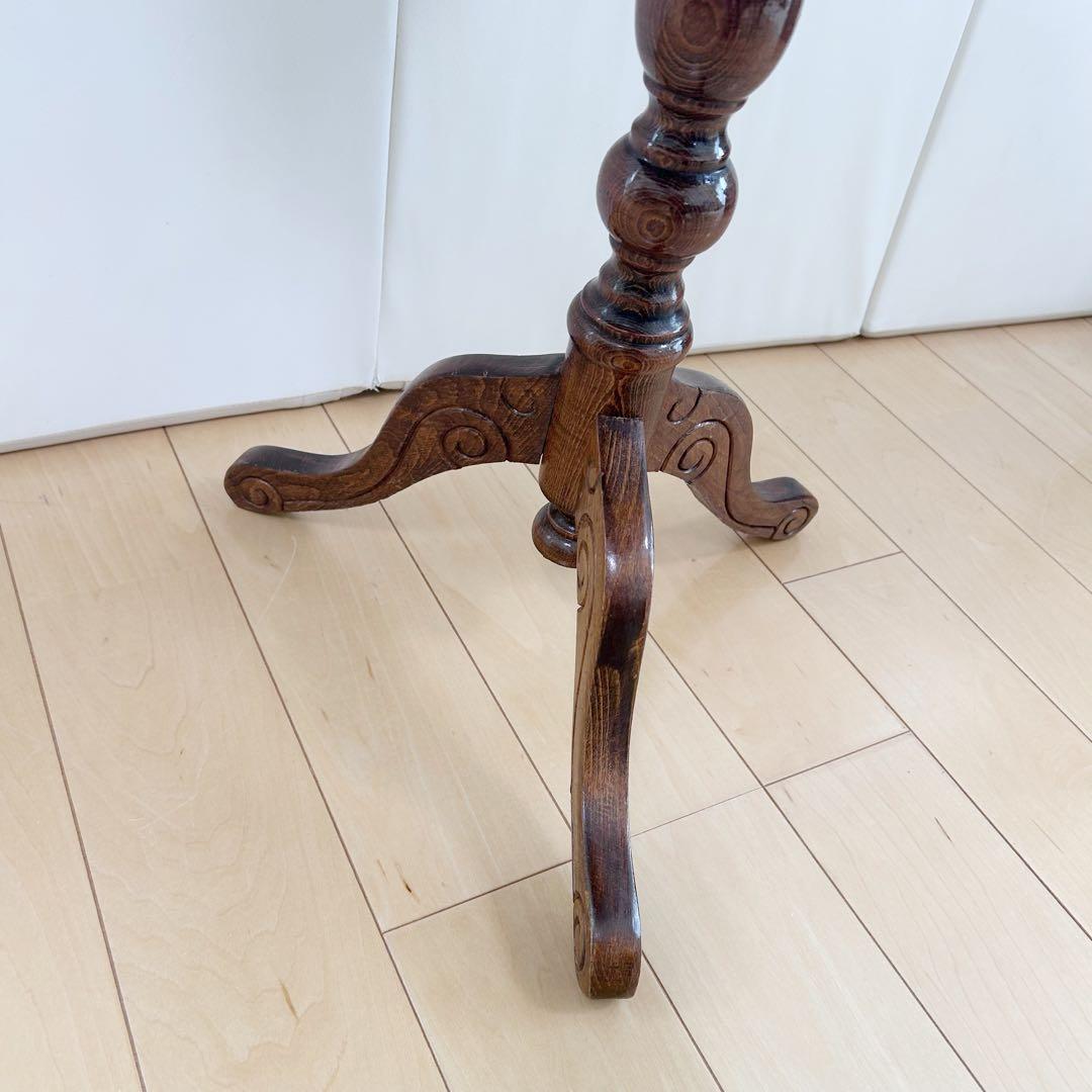 コーヒーテーブル 花象嵌 艶あり アンティーク家具 イタリア ロココ調