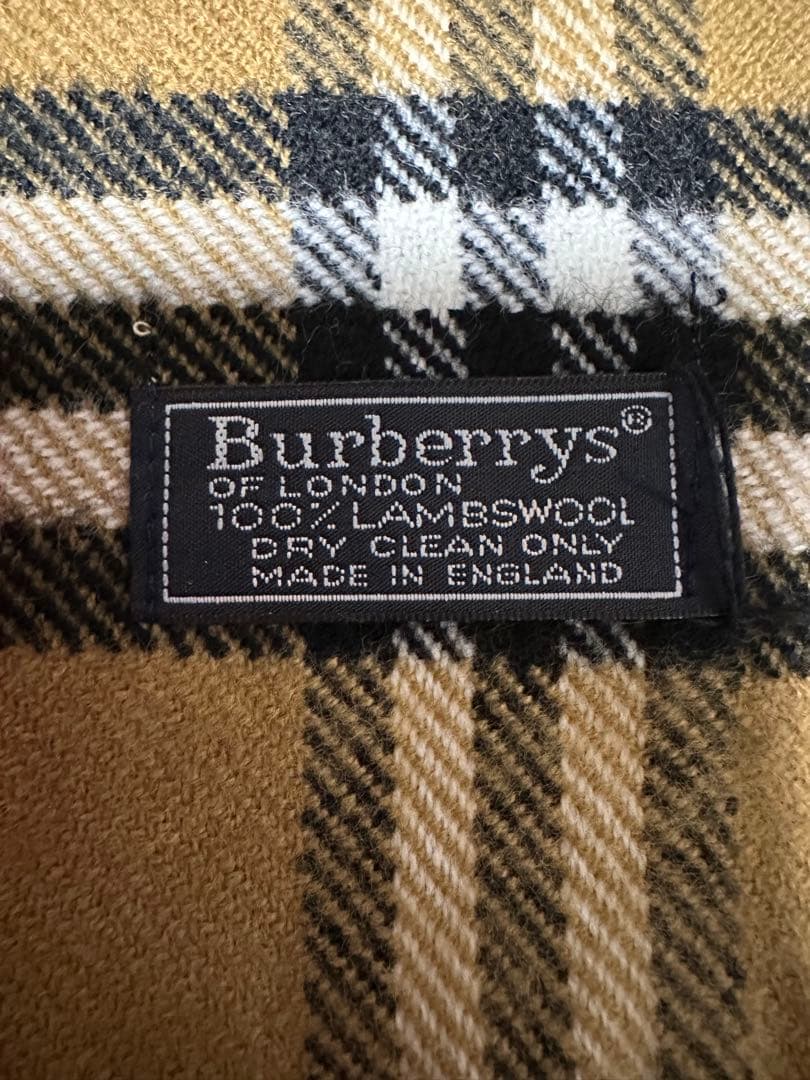 Burberryマフラー 新品 未使用 イングランド製 チェック タグ付き