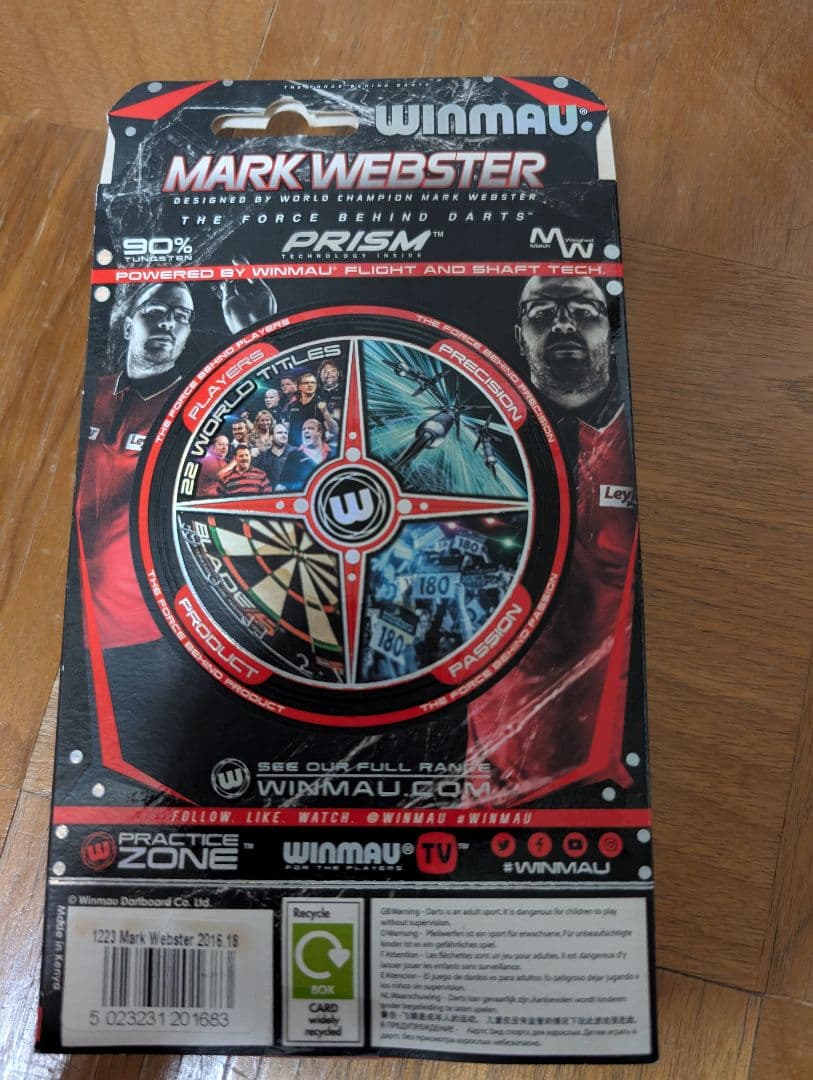 WINMAU MARK WEBSTER ダーツセット