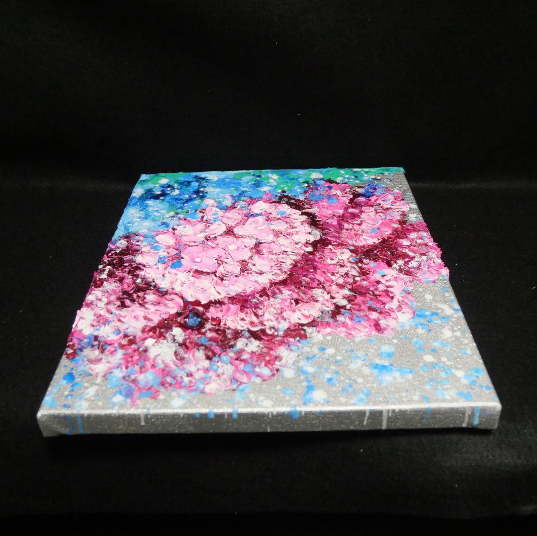 油絵 油彩 油彩画 絵画 絵 【梅雨に咲くピンクの紫陽花】