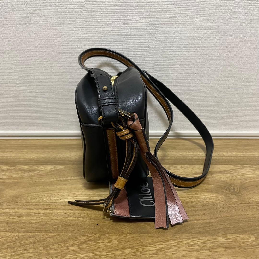 《極美品》Chloe（クロエ） レザー ショルダーバッグ ブラック 黒