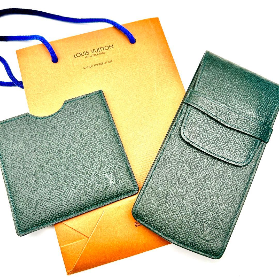 未使用級 ルイヴィトン ペンケース カードケース エテュイスティロ 緑 エピ