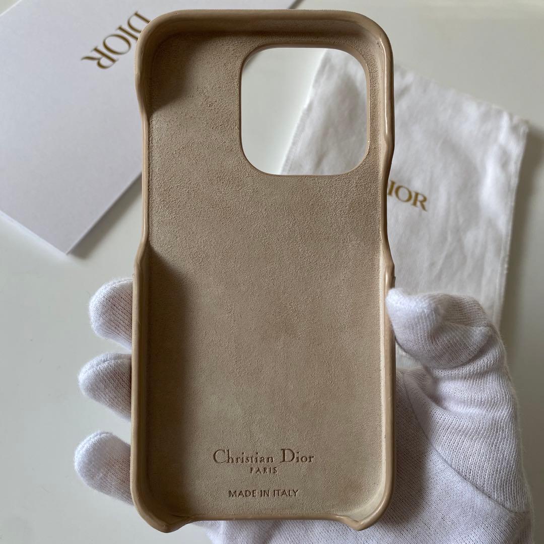 超美品Dior ディオール iPhoneケース15Proベージュ