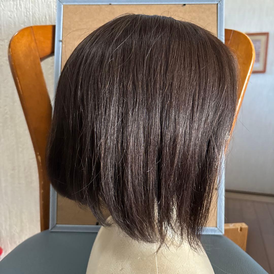 たこ　超美品　医療用　フルウィッグ　ダークブラウン ボブスタイル