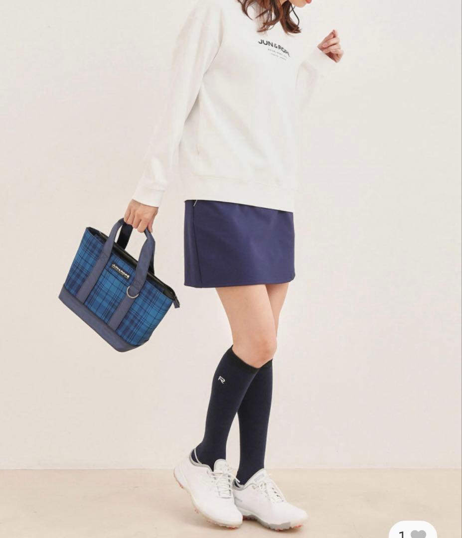 新品タグ付き　JUN&ROPE プレイド柄PLAYロゴ　プルオーバー　白　Ｌ