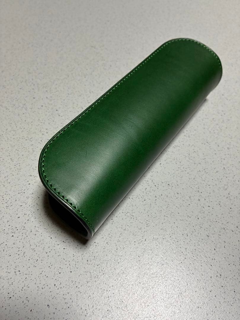 ルボナー デブペンケース グリーン ルボナーデブペンケース 革レザー緑