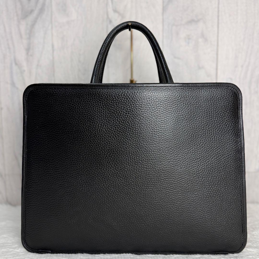 美品♡A4可♡HushTug ハッシュタグ ボックス レザー ビジネスバッグ