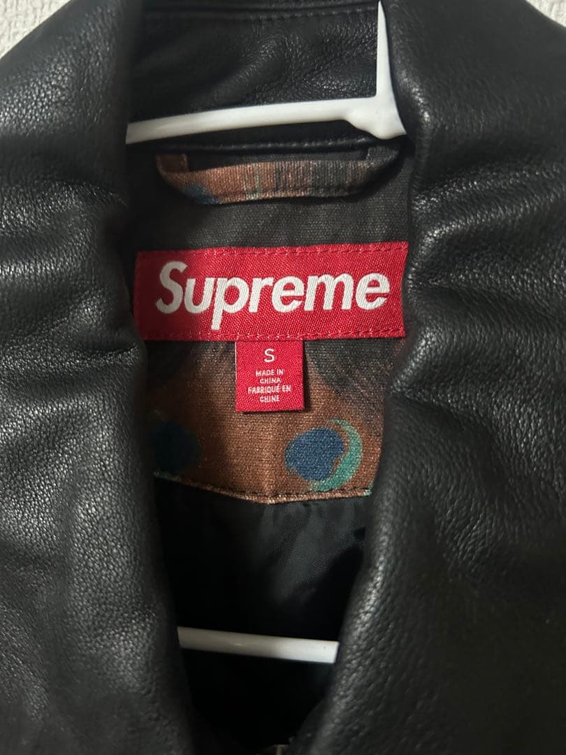 ジャケット・アウター Supreme Leather collar utility jacket S