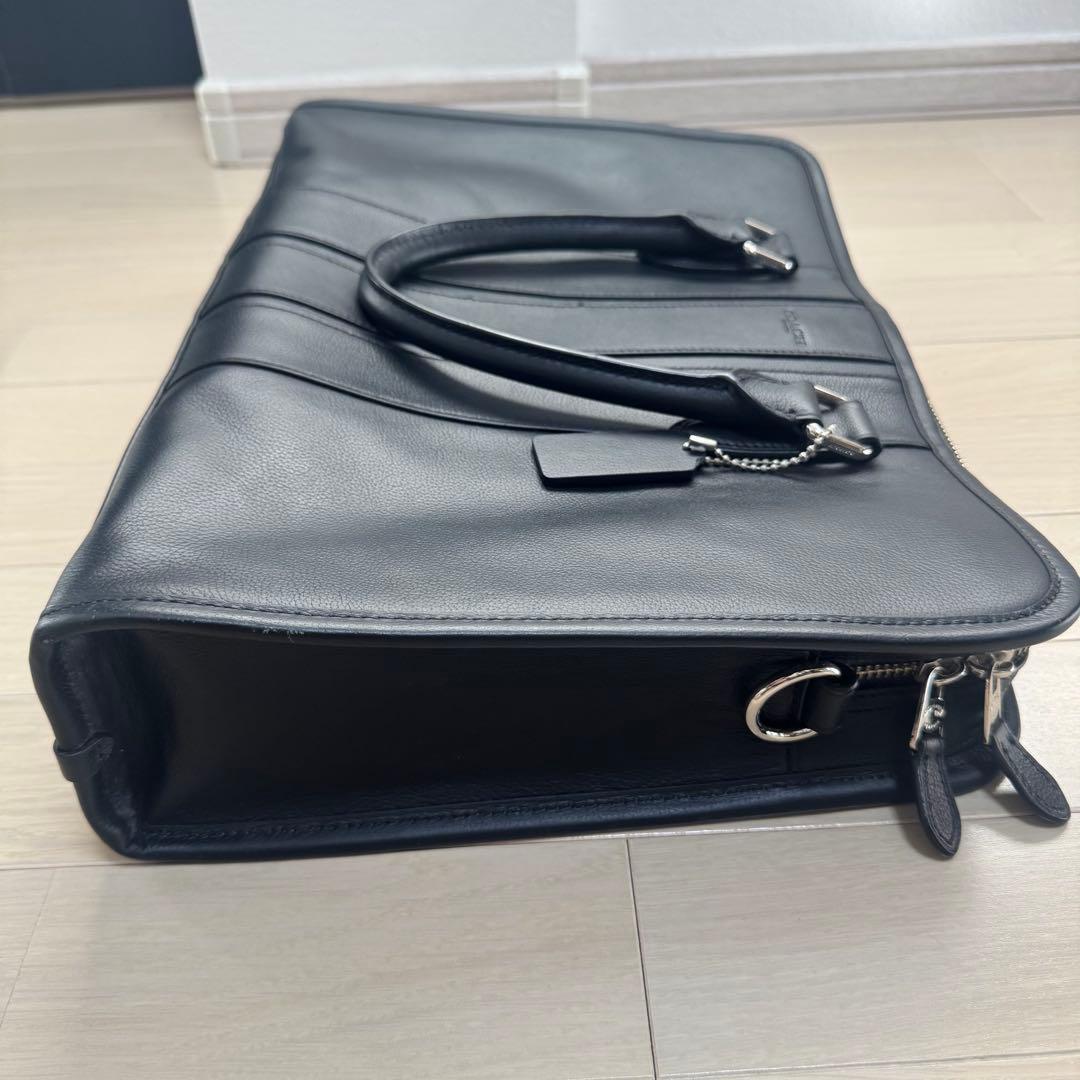 【COACH】レザービジネスバッグ 黒 ブラック