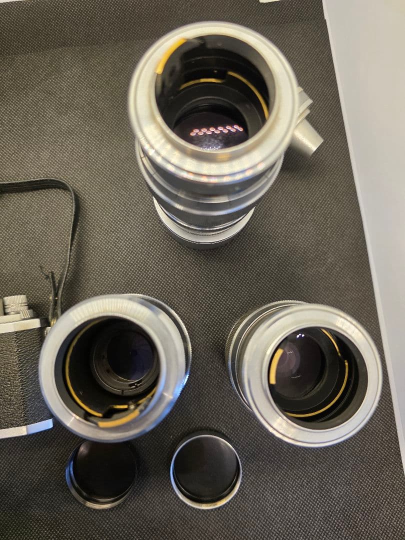 希少アンティークCanon カメラ レンズ4本 ファインダー2個付き