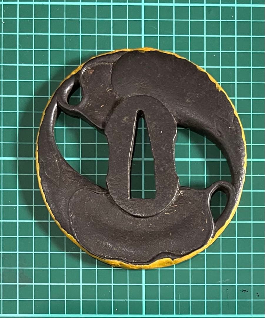 雲と龍の彫刻 鍔セット