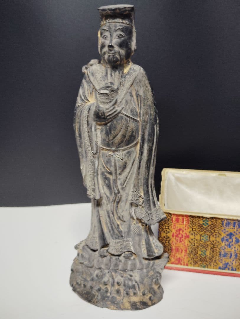 中国美術 菩薩墨 書道 骨董品 彫刻 オブジェ 仏像 中国墨