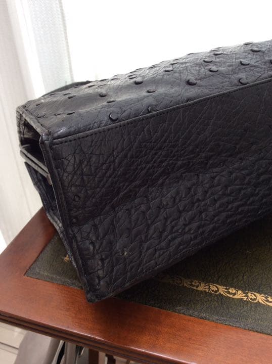 ドイツ製 ビンテージバッグ☆ オーストリッチ ブラックの通販はau PAY