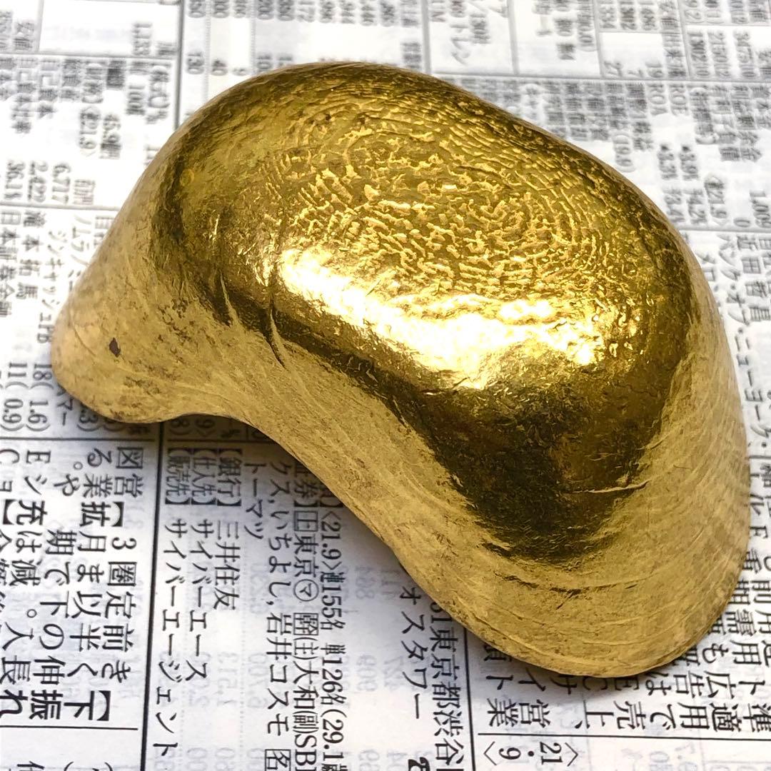 古銭 金貨 開運金元寶 「嘉慶年製 招財進寶 御賜足金」縁起物金錠 開運