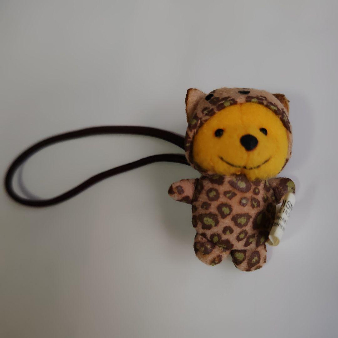 プーさん着ぐるみ ヒョウ柄ヘアゴム　マスコット　希少