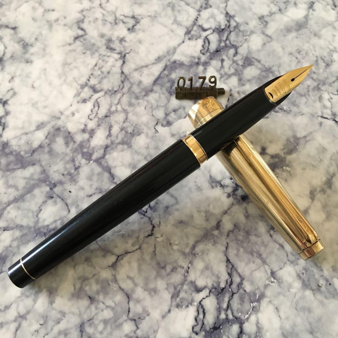 0179 オーバーホール済み 万年筆 パイロット PILOT ロング 18k