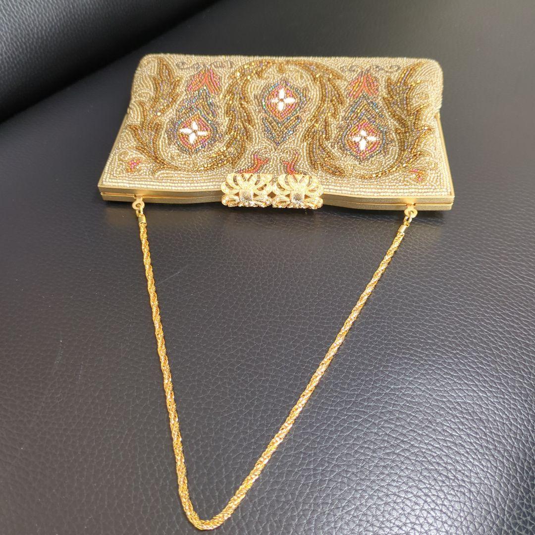 【美品】ビーズバッグ ハンドバッグ　和装洋装　アンティーク　ヴィンテージ2WAY