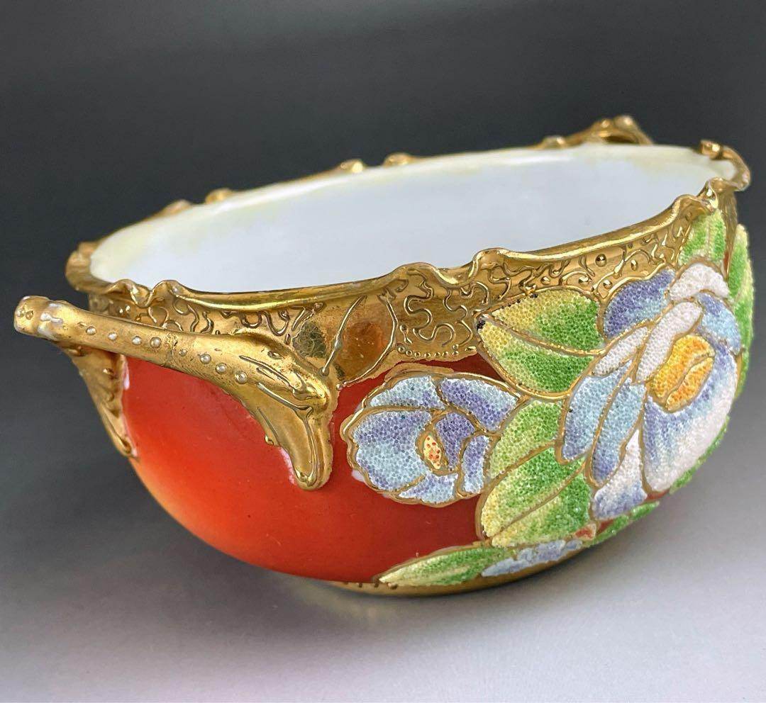 専用】オールドニッポン アールヌーボー様式牡丹紋 コラレン 盛皿