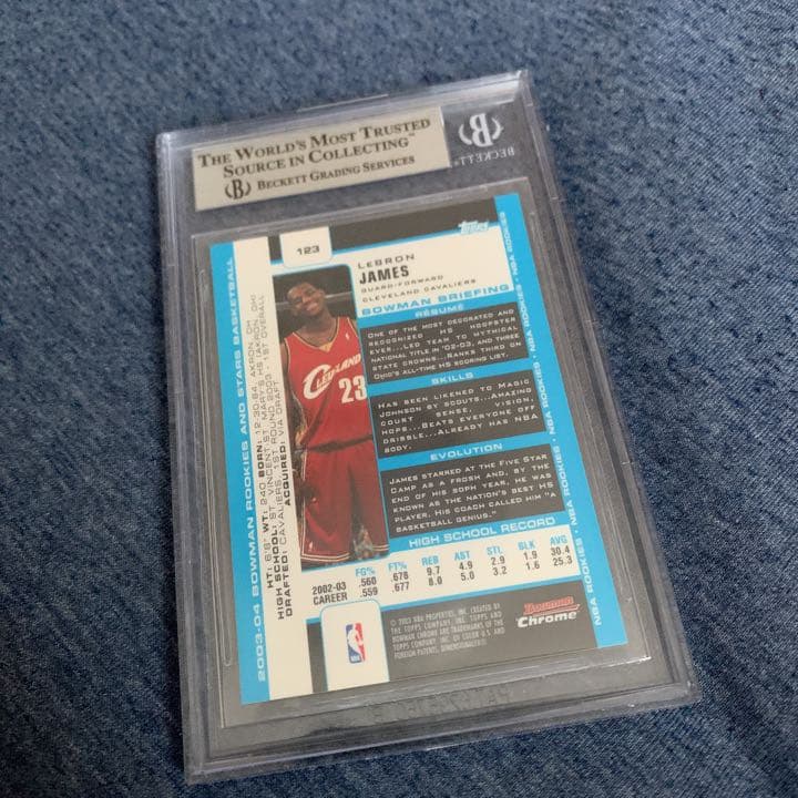 貴重　Lebron James Bowman Chrome RC BGS9