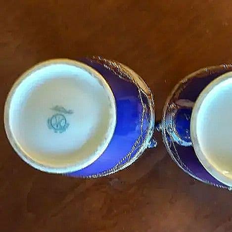 オールドノリタケ#アンティーク#食器#花瓶#コバルトブルー#金盛り