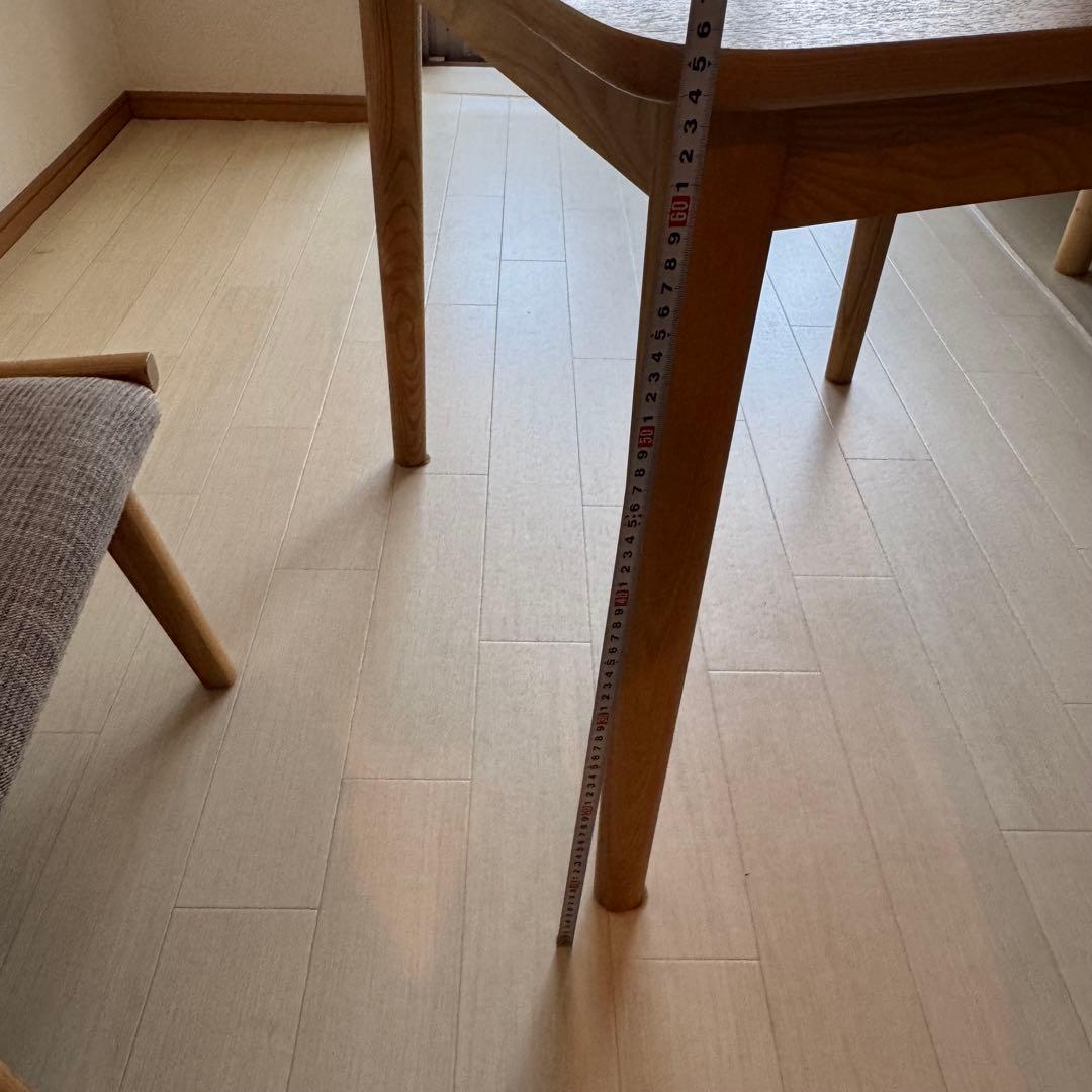 定価49580円　北欧風　天然木 ダイニング3点セット