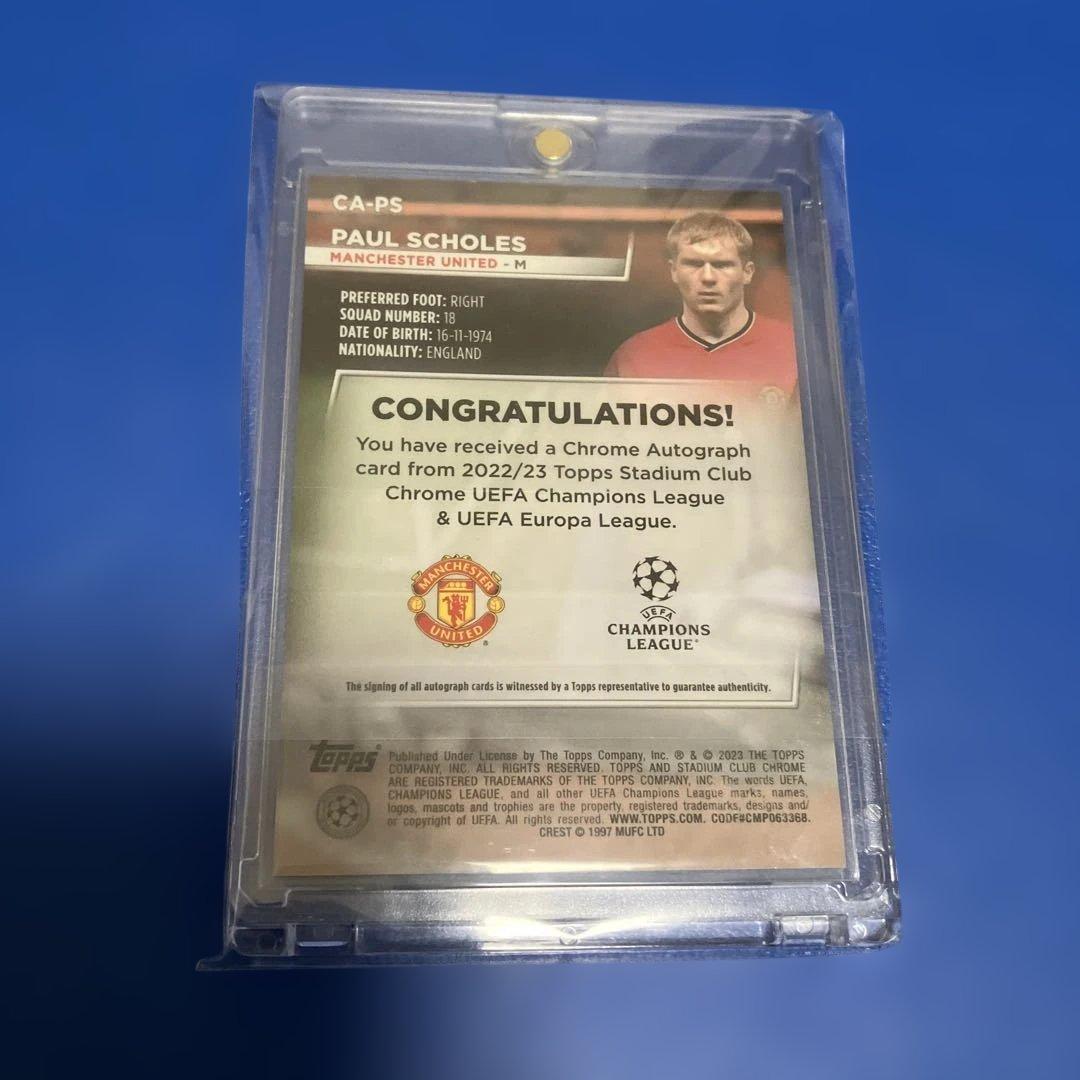 スコールズ サイン カード autograph - メルカリ