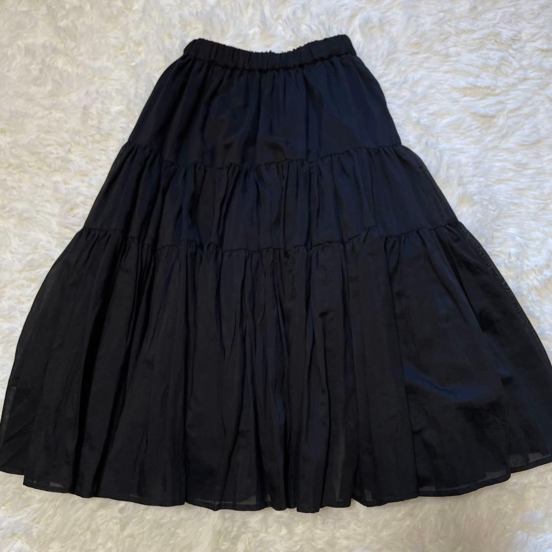 SEVEN TEN by MIHO KWAHITO シアーティアードスカート