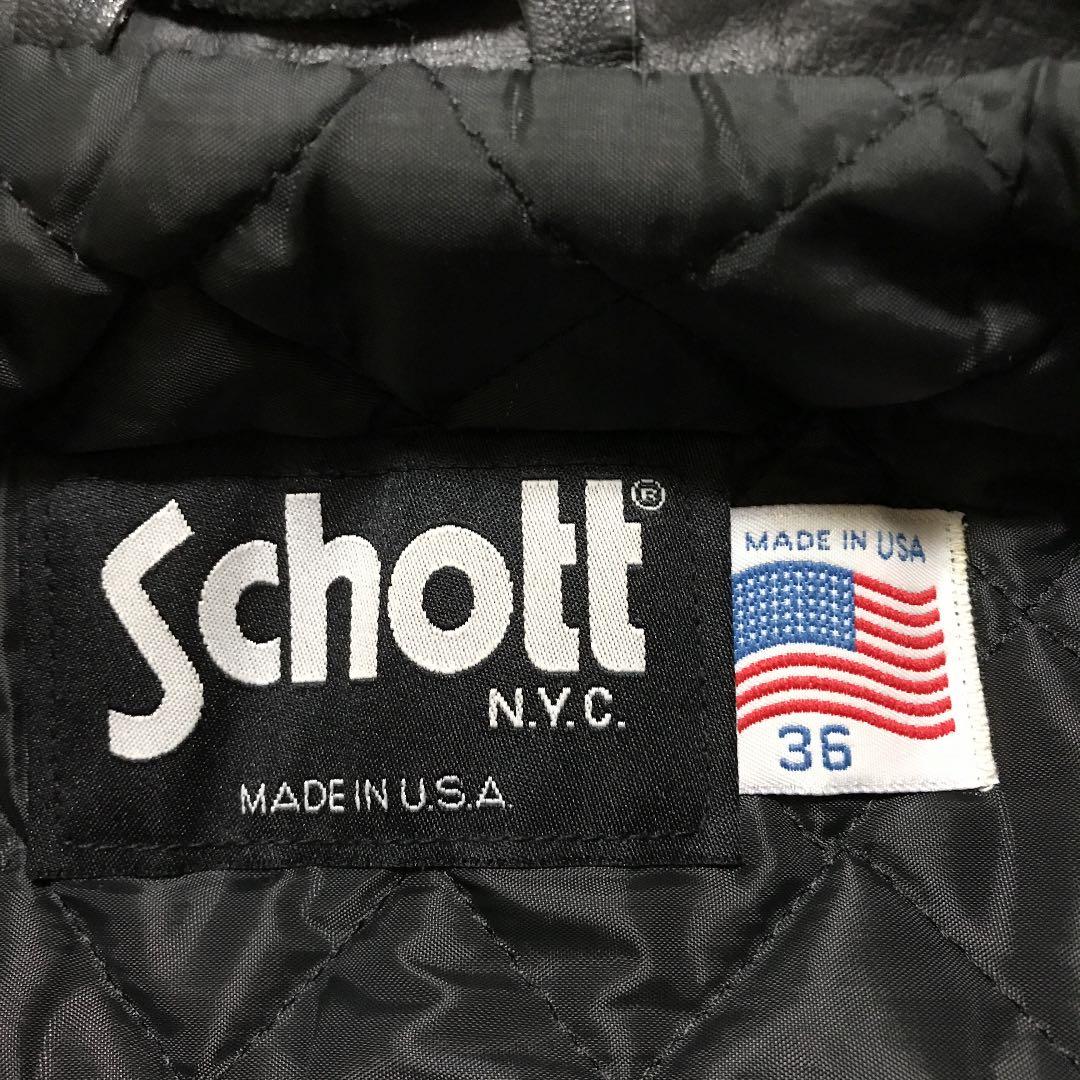 schott 90'sヴィンテージ 希少637 Dポケットシングルライダース 90s