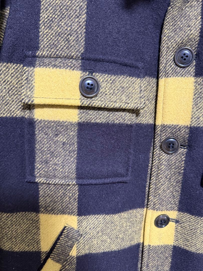 N. WOOLYHOOD 黒と黄色のチェックジャケット