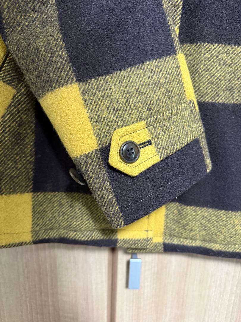 N. WOOLYHOOD 黒と黄色のチェックジャケット