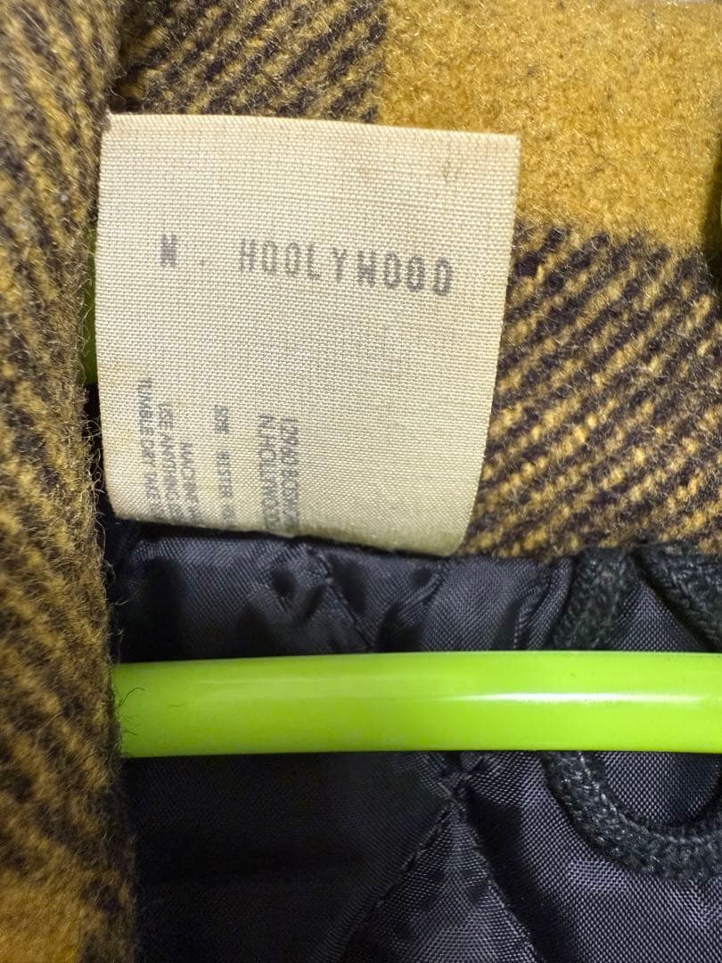 N. WOOLYHOOD 黒と黄色のチェックジャケット