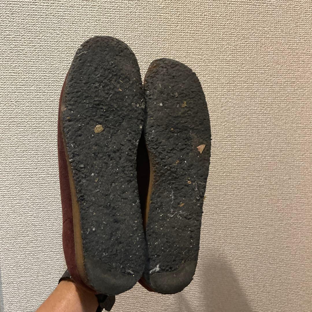 Clarks クラークス　ワラビー　ローカット　バーガンディ　UK8.5