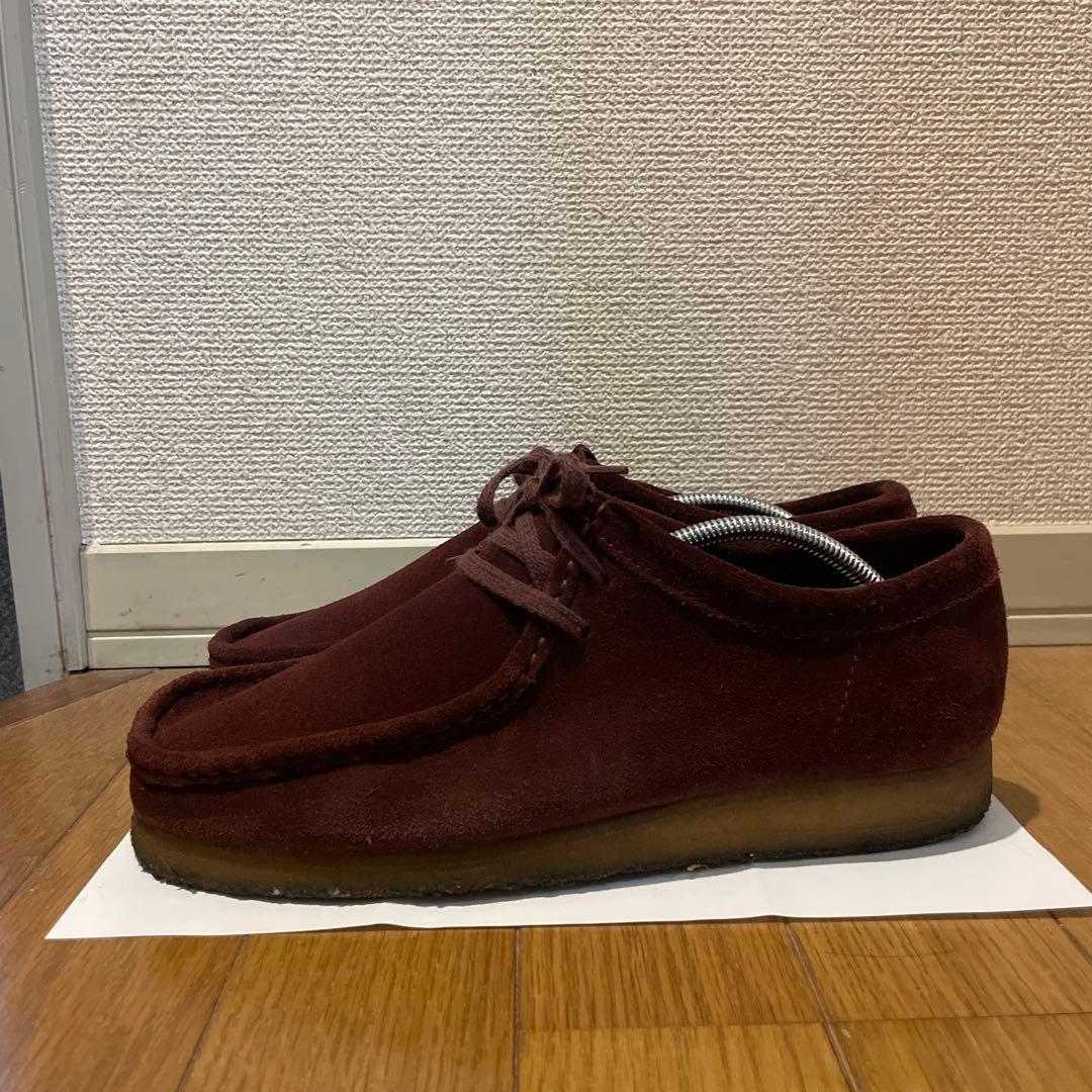 Clarks クラークス　ワラビー　ローカット　バーガンディ　UK8.5