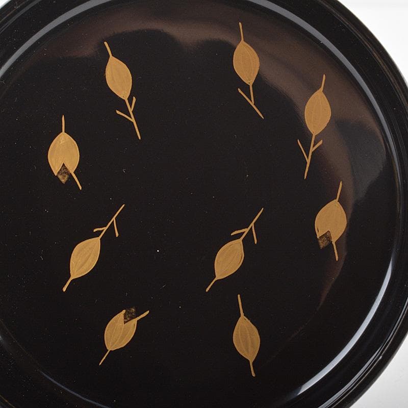 越前蒔絵師　宮田宗景作　玄々斎好写　一粒万倍　徳風棗　平棗　共箱　V　R6894