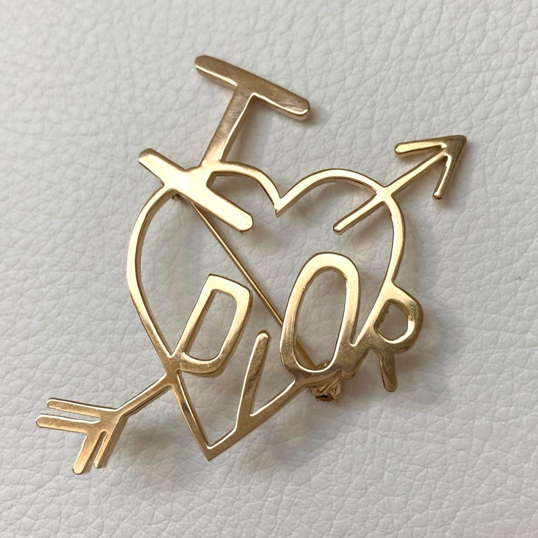 ばーこ様専用】Dior アイラブディオール ハートアンドアロー ブローチ