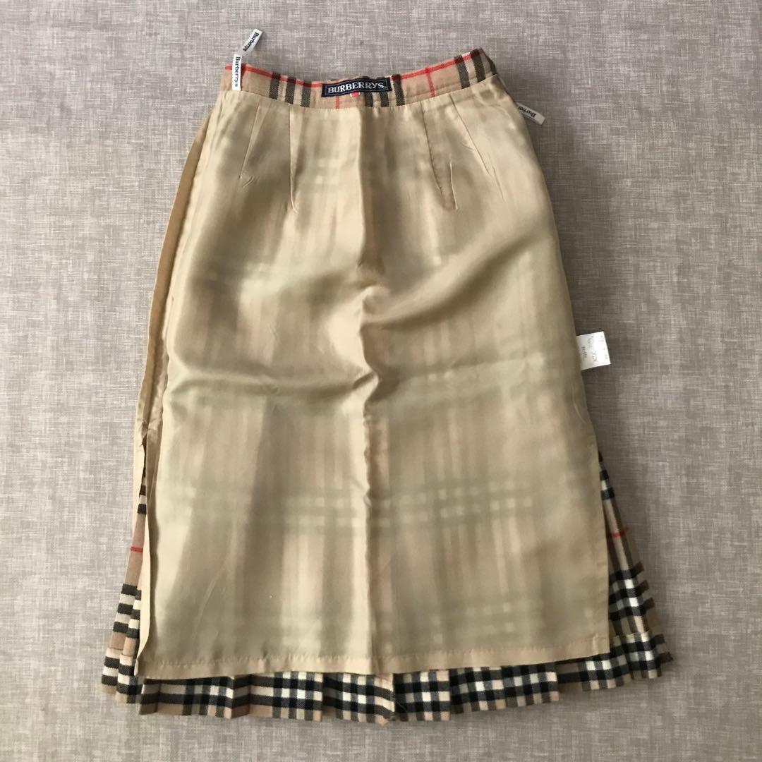BURBERRYS プリーツ スカート　ノバチェック　ウール