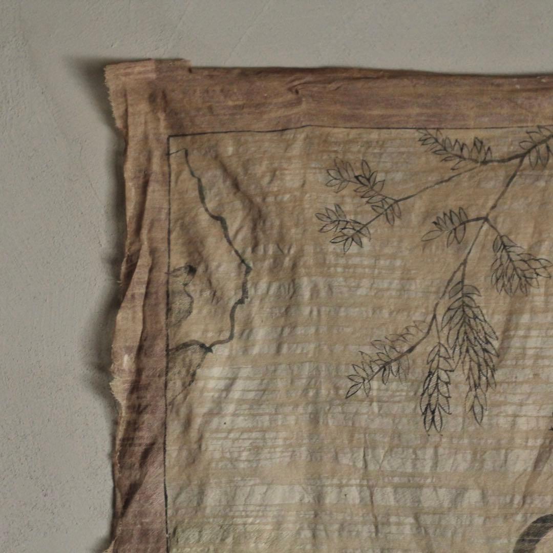 古い 襖絵 古道具 アンティーク 古美術 民画 絵画