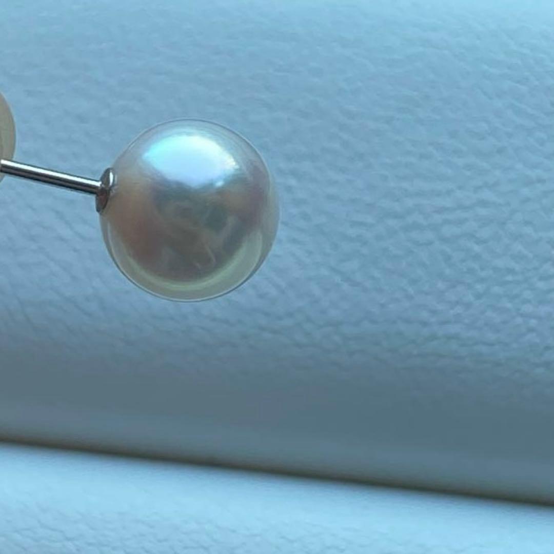 2013 Pt900❣️あこや真珠7-7.5mm ピアス Aly手作 2012 Pt900❣️あこや