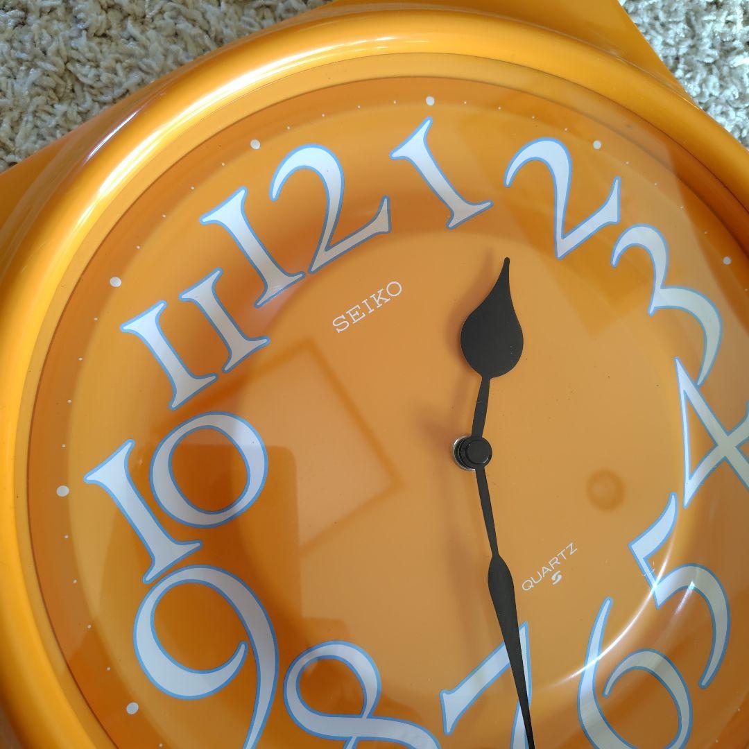 SEIKO オレンジ壁掛け 時計 QA465Y レトロポップ