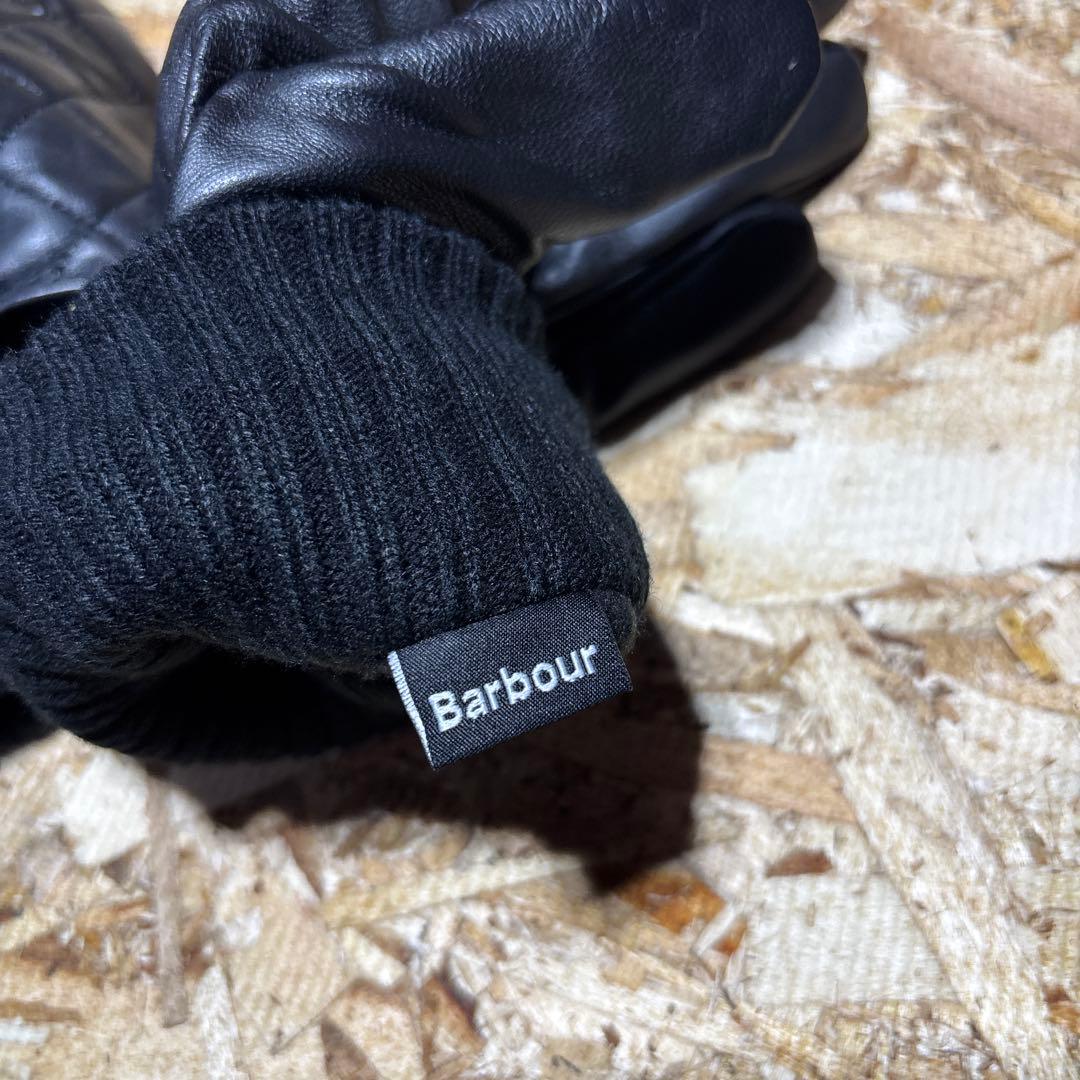 Barbour バブアー キルティング レザー 手袋 size L
