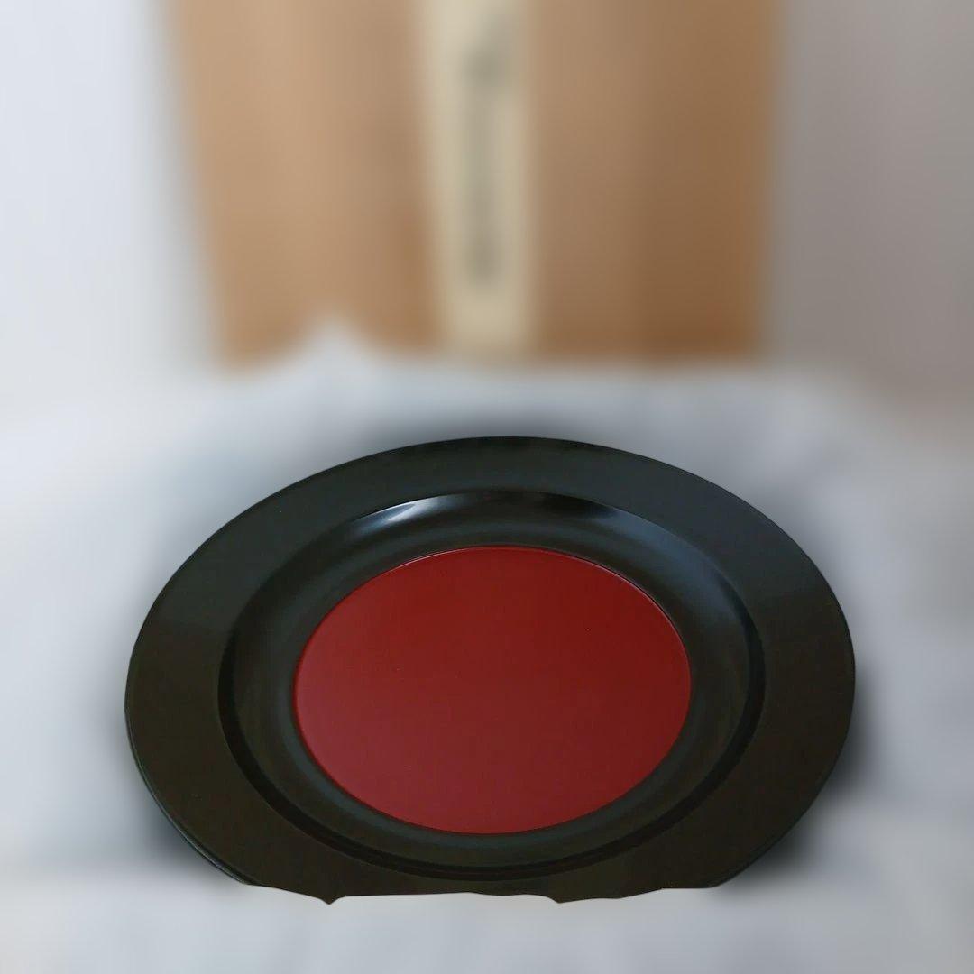 【美品】中谷光哉　遠州流 成趣庵好 青漆内朱青海盆木工芸 漆工芸 漆芸 茶道具