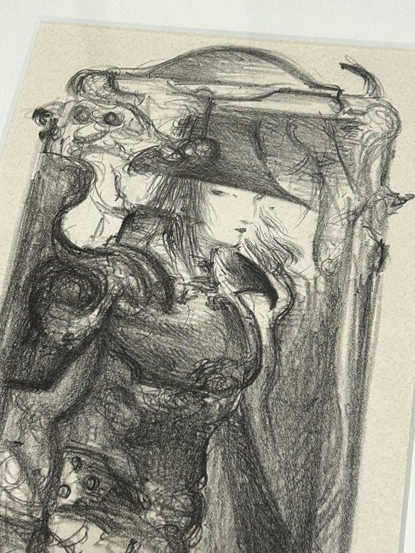 下田義寛「遠い風」リトグラフ 直筆サイン・落款・エディション・作品