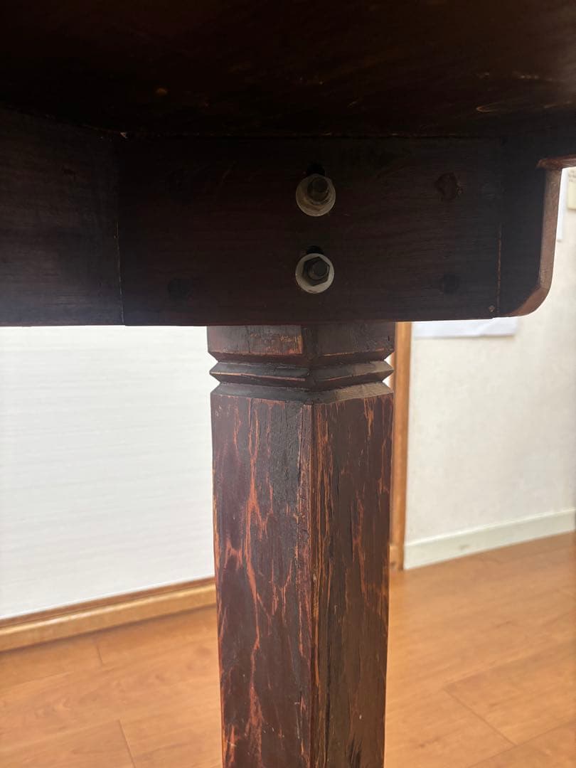 木製　ダイニングテーブル　無垢　150✖︎79 アンティーク　作業台　DＩY