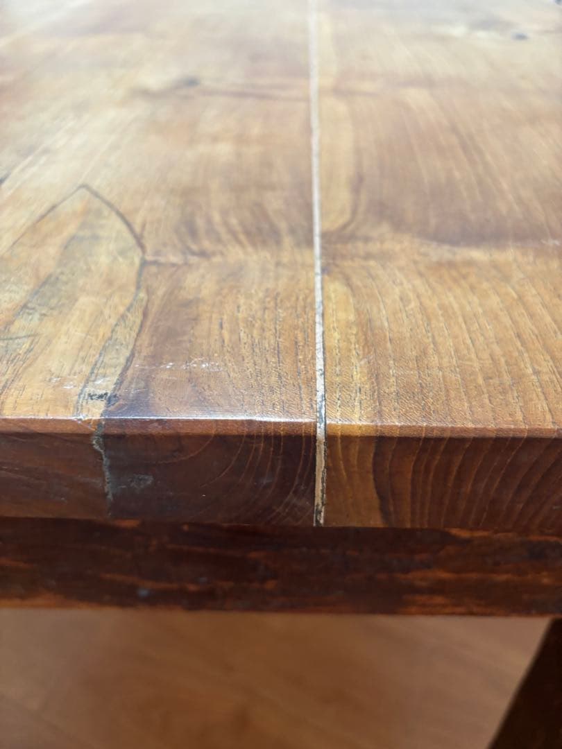 木製　ダイニングテーブル　無垢　150✖︎79 アンティーク　作業台　DＩY