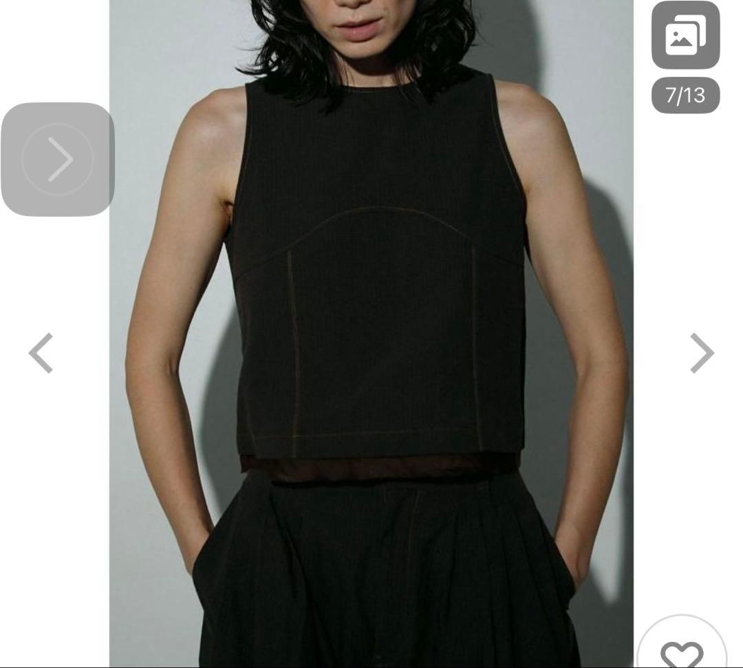 【新品　タグ付き】anuke Backopen Check Tops