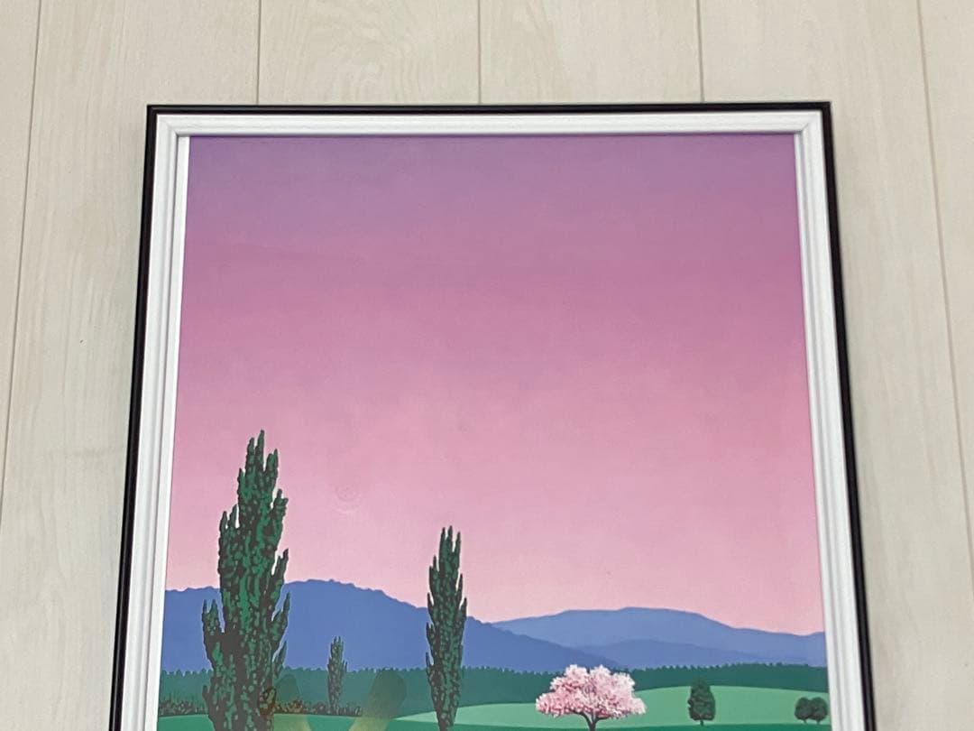 【額縁付き】 永井博（Hiroshi Nagai） A2ポスター 緑