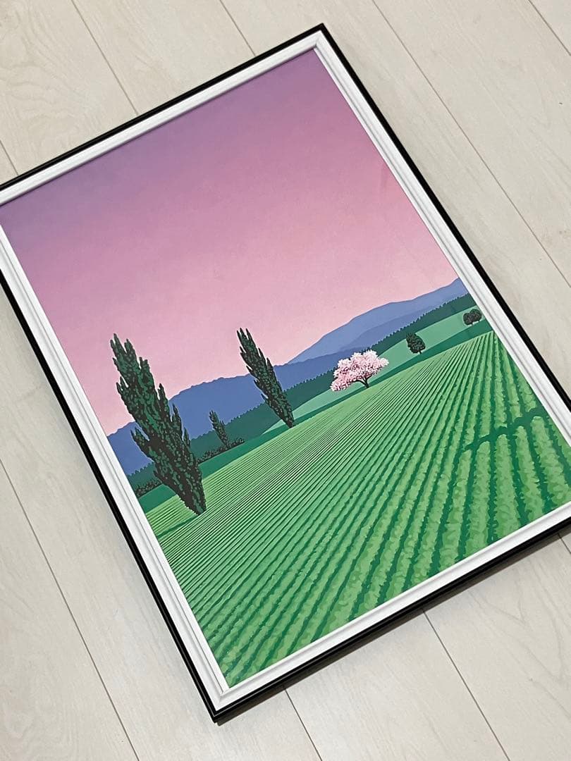 【額縁付き】 永井博（Hiroshi Nagai） A2ポスター 緑